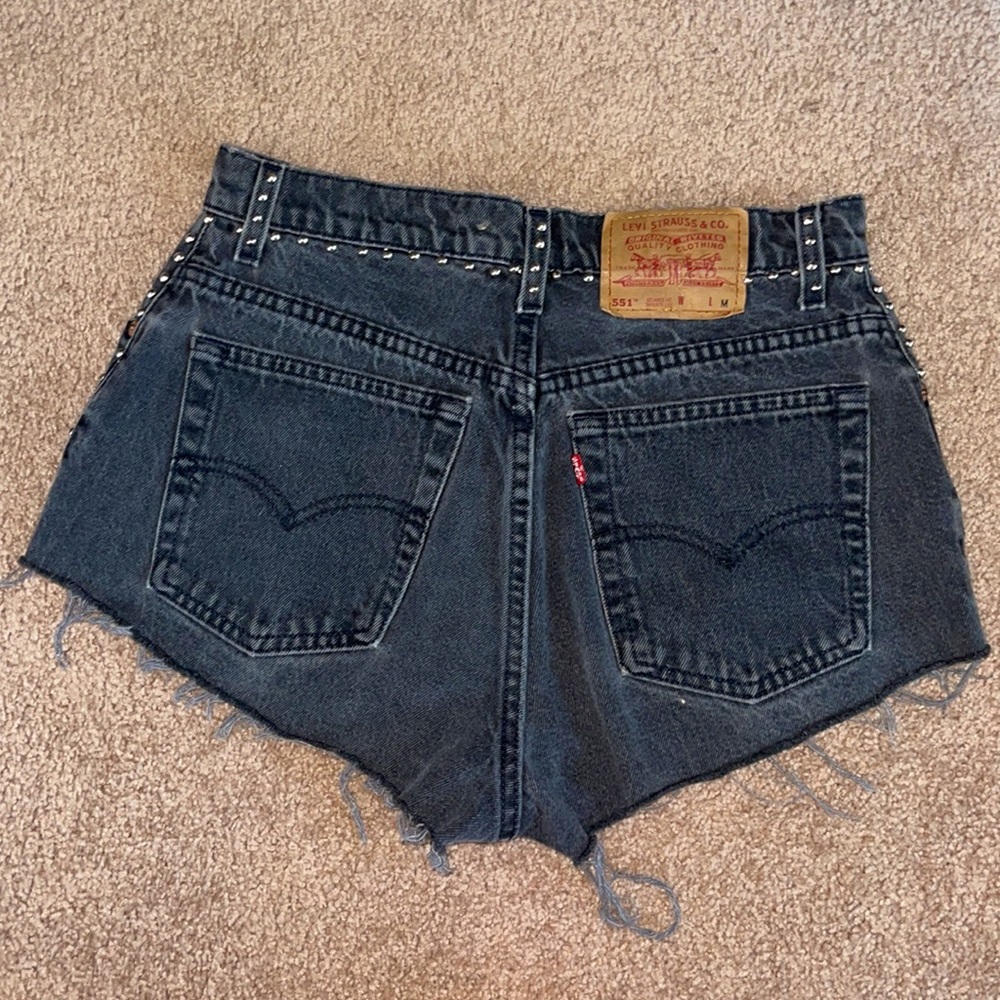 Vintage Levi’s studded denim shorts
